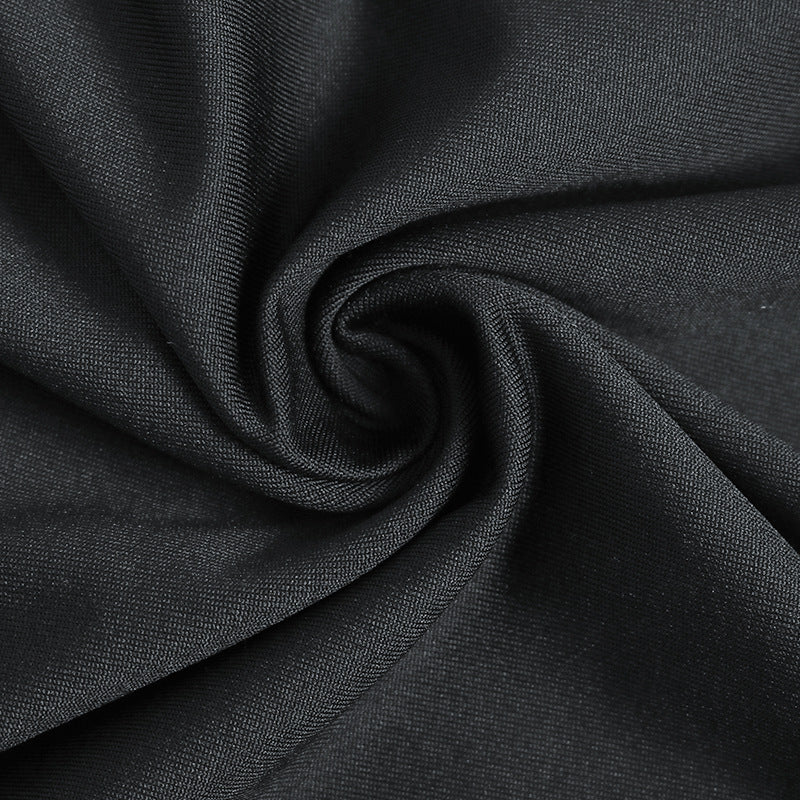 Solid Color Split-ended Slim-fit Dress