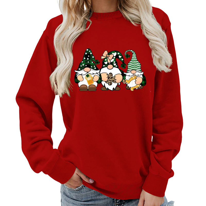 St. Patrick's Day Gnomes Oversized Crewneck Sweatshirt