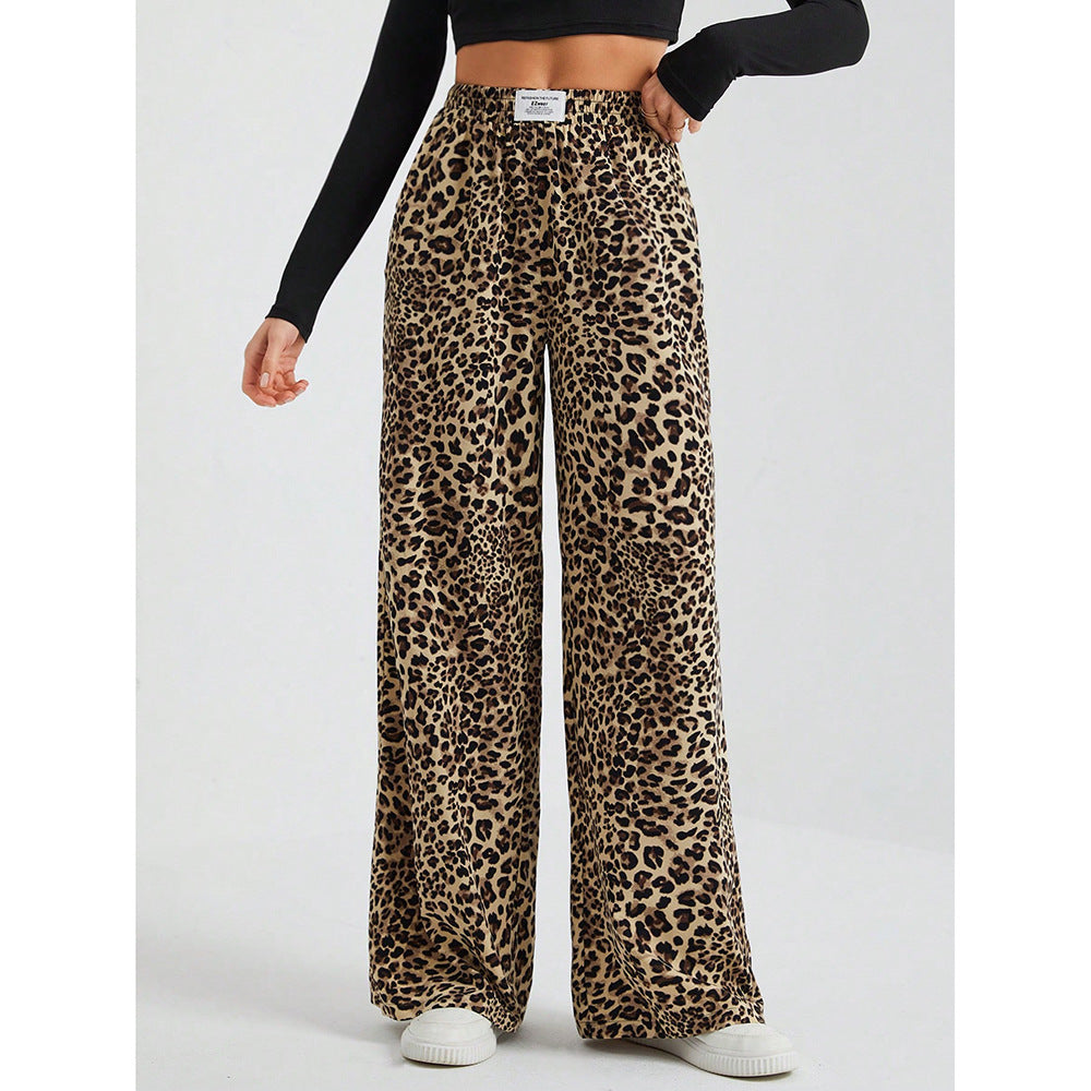 Plaid Wide Leg Drawstring Lounge Pants