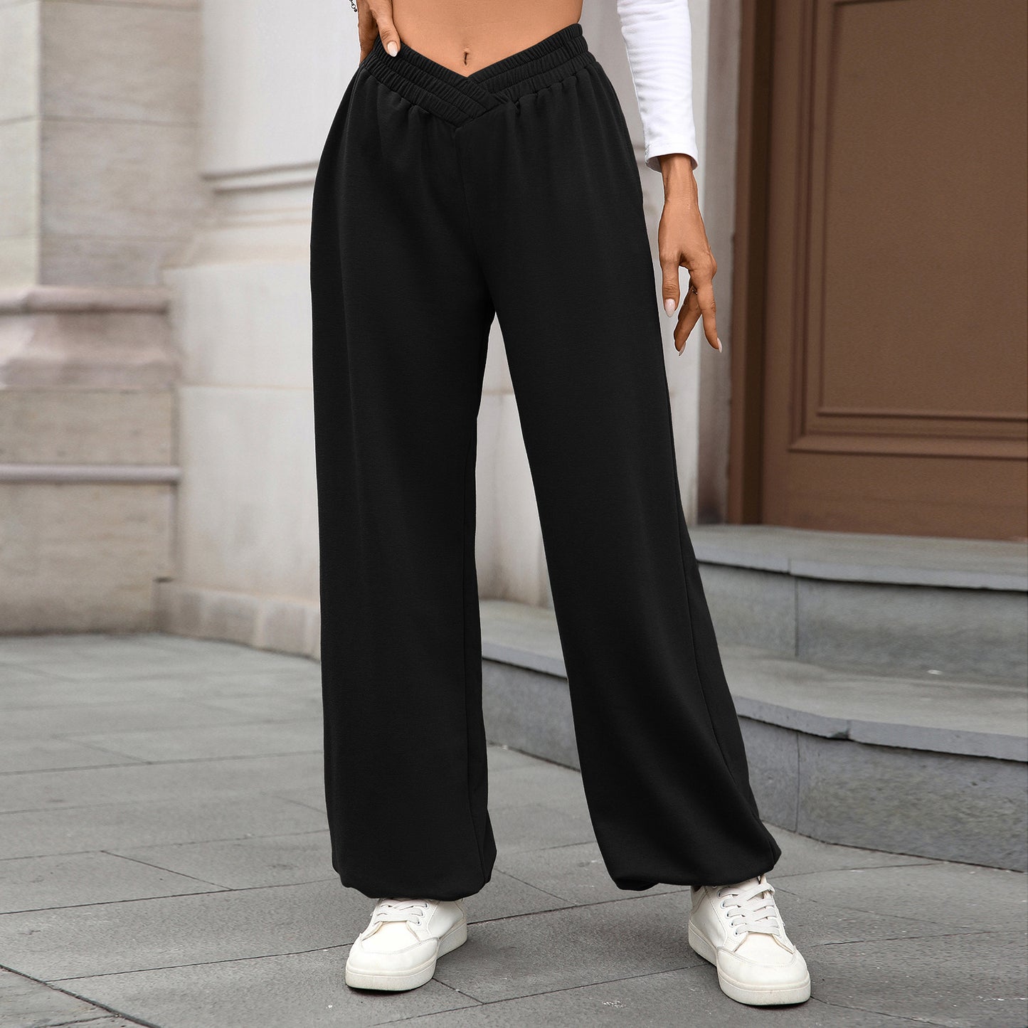 Women's Wide Leg Drawstring Pants with Pockets