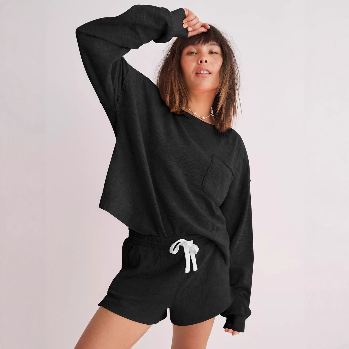 Womens Oversized Crewneck Streetwear Sweatshirt Top