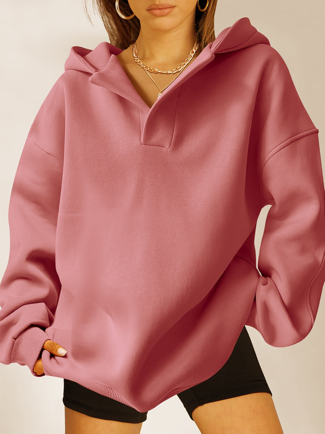 Women's Oversized Hoodie Casual Long Sleeve Solid Pullover