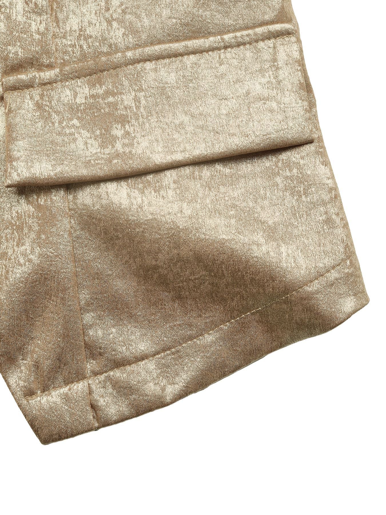 Metallic Gold Single Button Tailored Blazer
