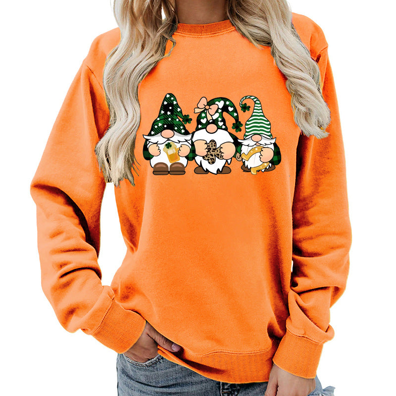 St. Patrick's Day Gnomes Oversized Crewneck Sweatshirt