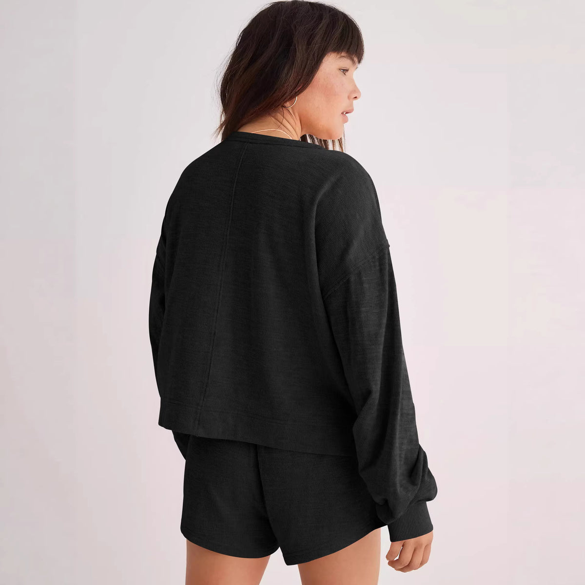 Womens Oversized Crewneck Streetwear Sweatshirt Top