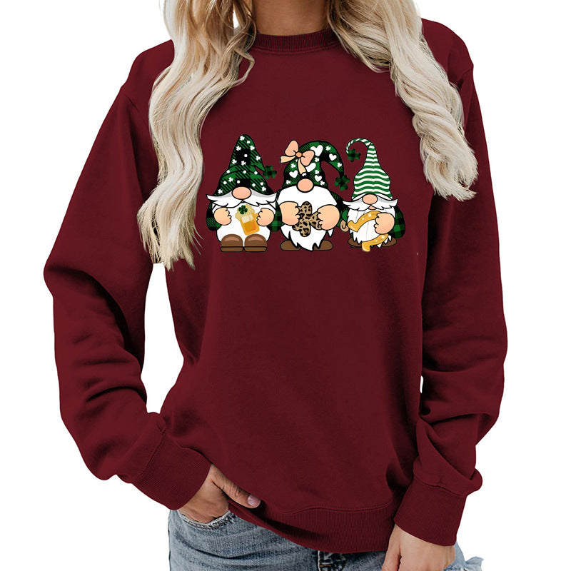 St. Patrick's Day Gnomes Oversized Crewneck Sweatshirt