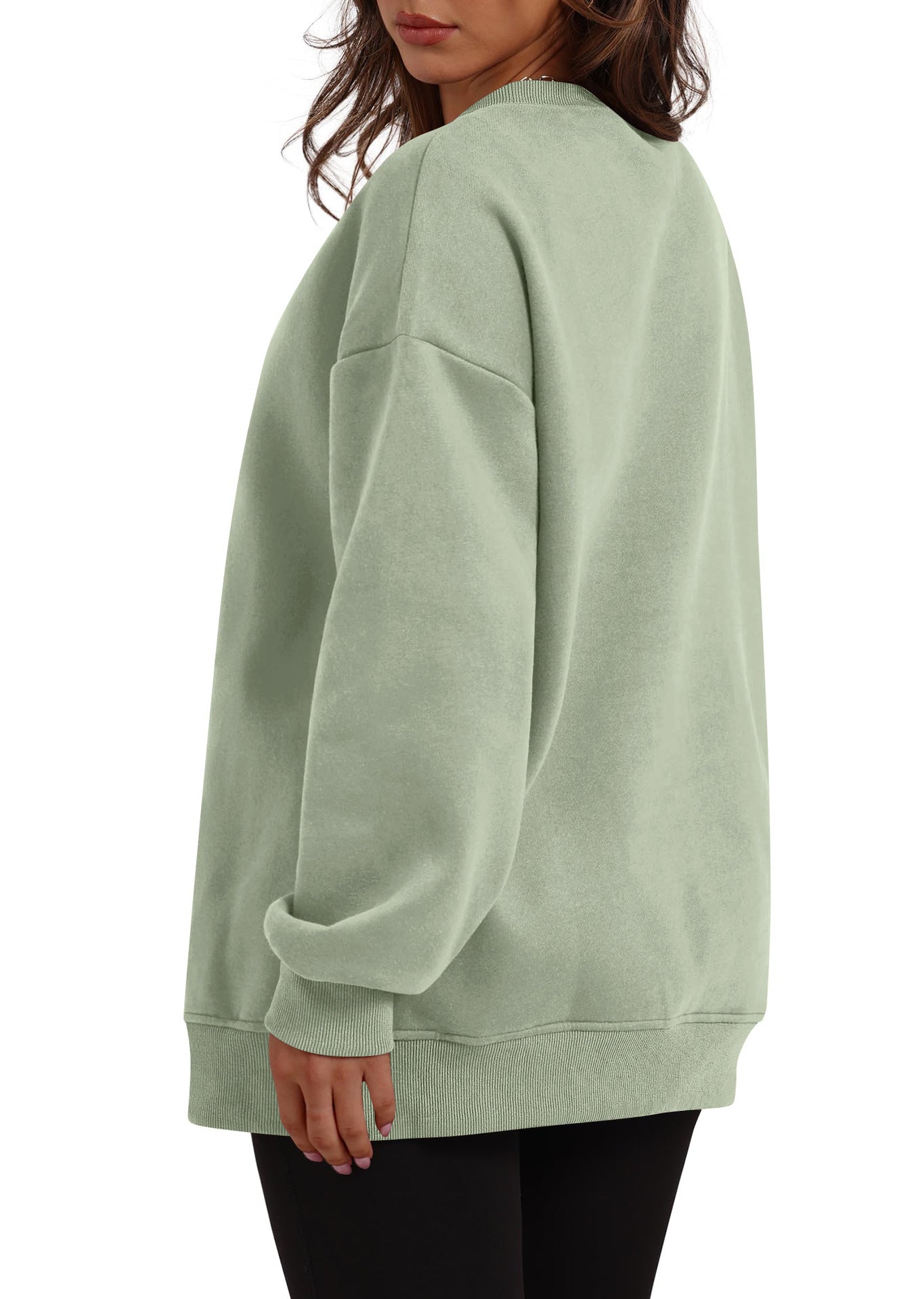 Oversized Crewneck Pullover Sweatshirt with Pockets