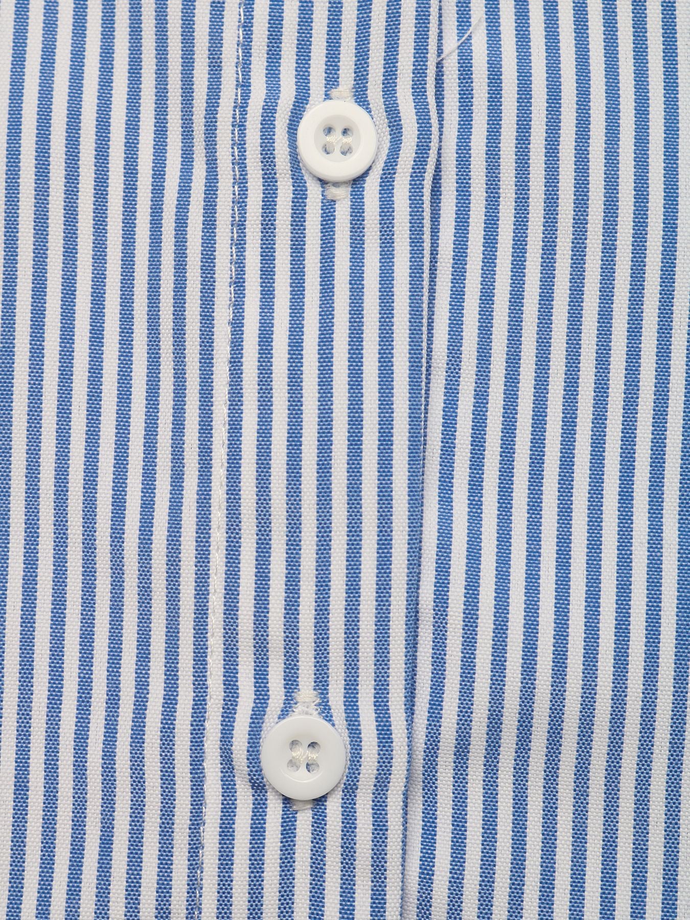 Embroidered Striped Ruffle Sleeve Button Down Blouse