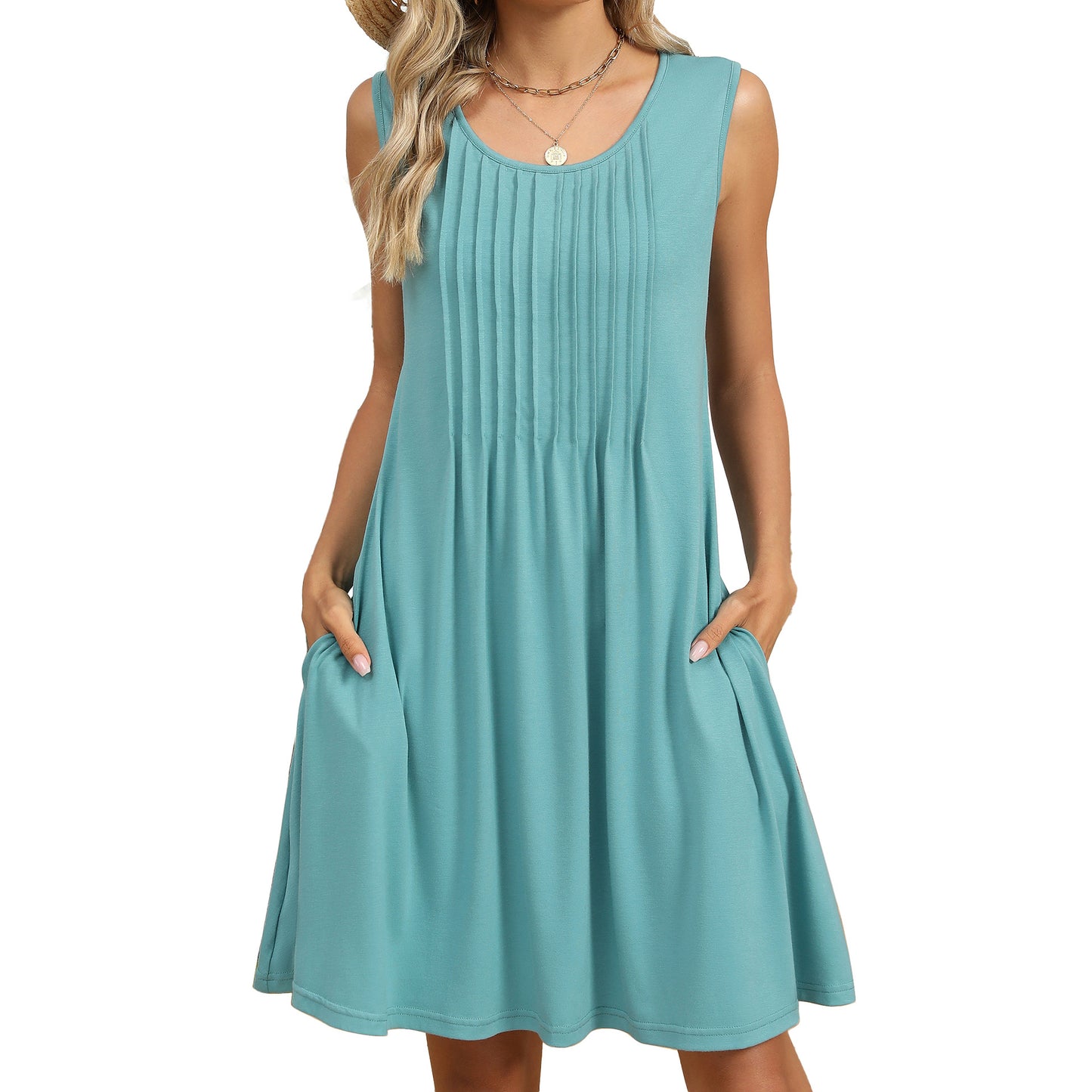 Boho Style Casual Sundress with Pockets for Women