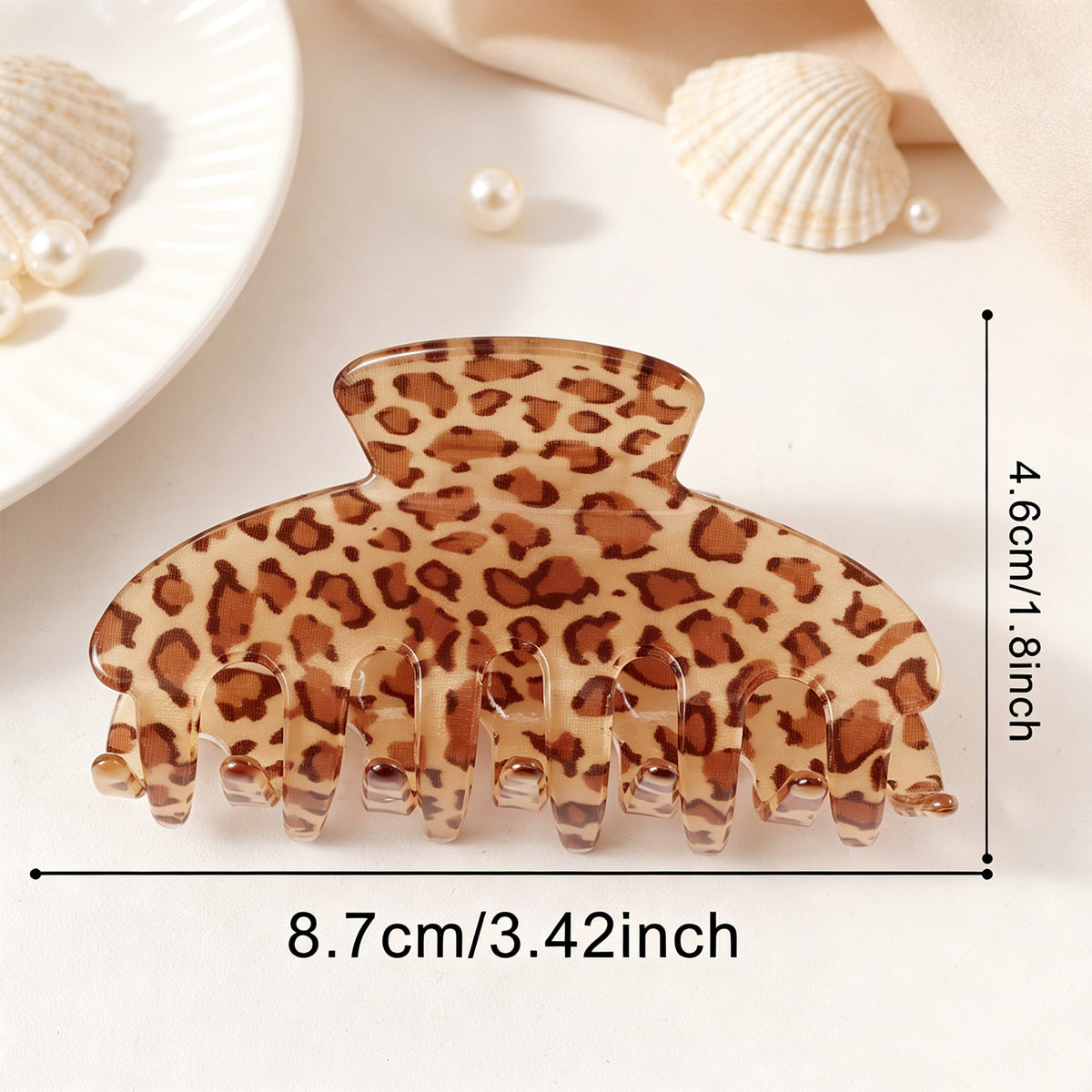 Leopard Print Hair Claw Clip