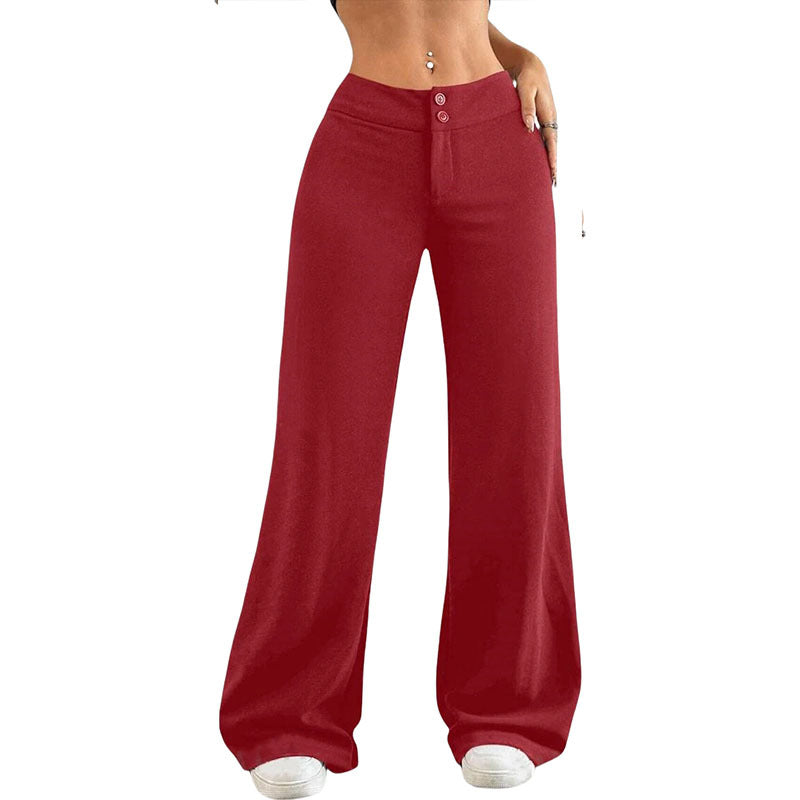 Black High Waist Wide Leg Palazzo Pants for Women