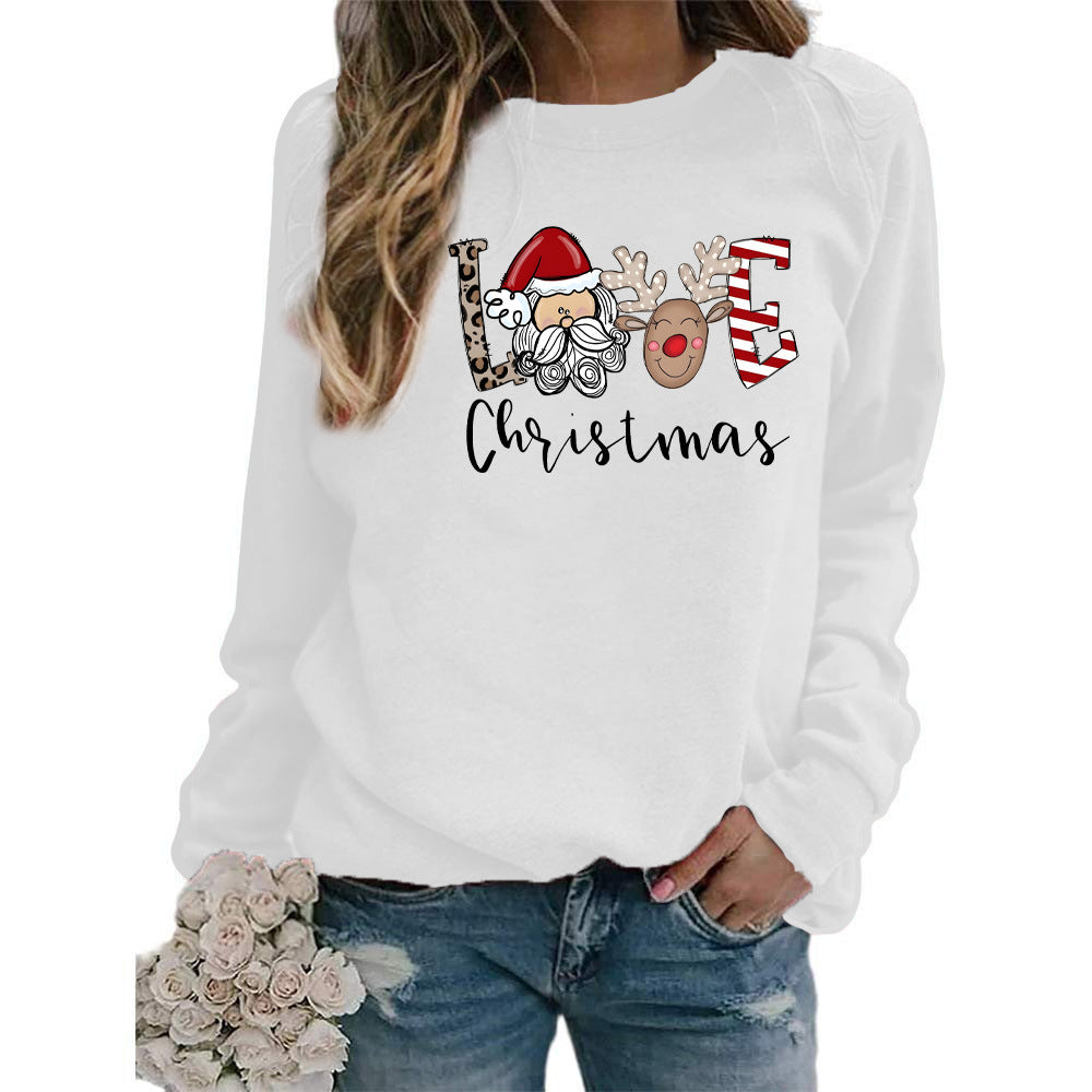 Women's Oversized Christmas Graphic Crewneck Sweatshirt