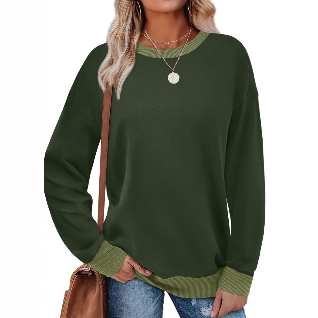 Women's Oversized Colorblock Crewneck Sweatshirt