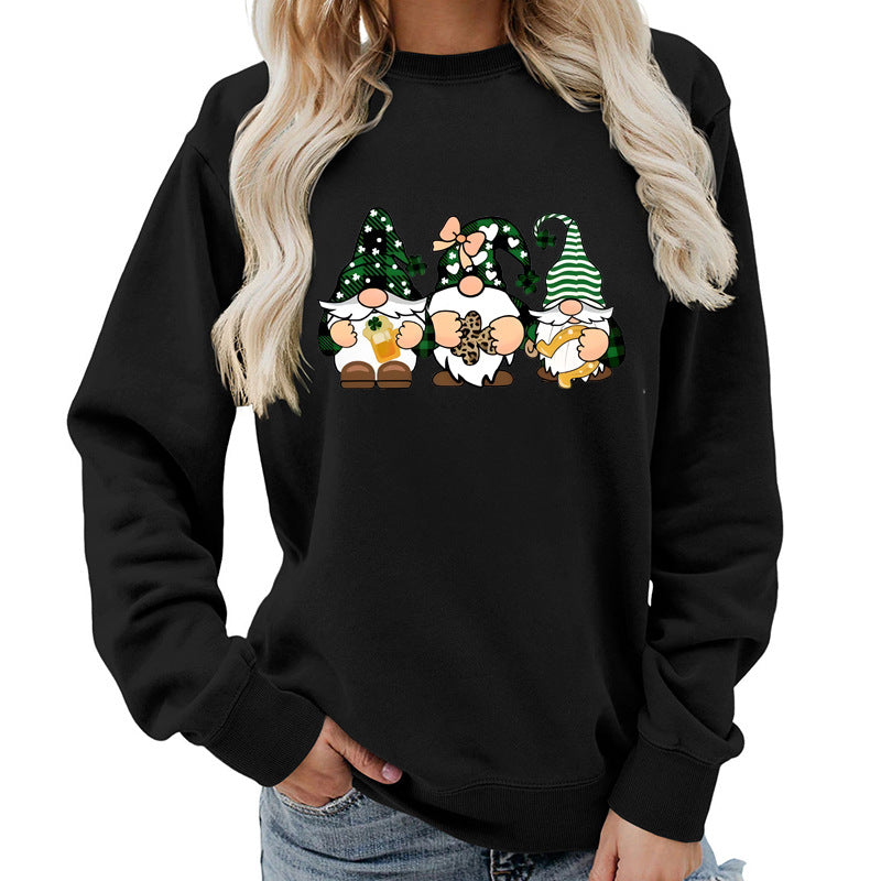 St. Patrick's Day Gnomes Oversized Crewneck Sweatshirt