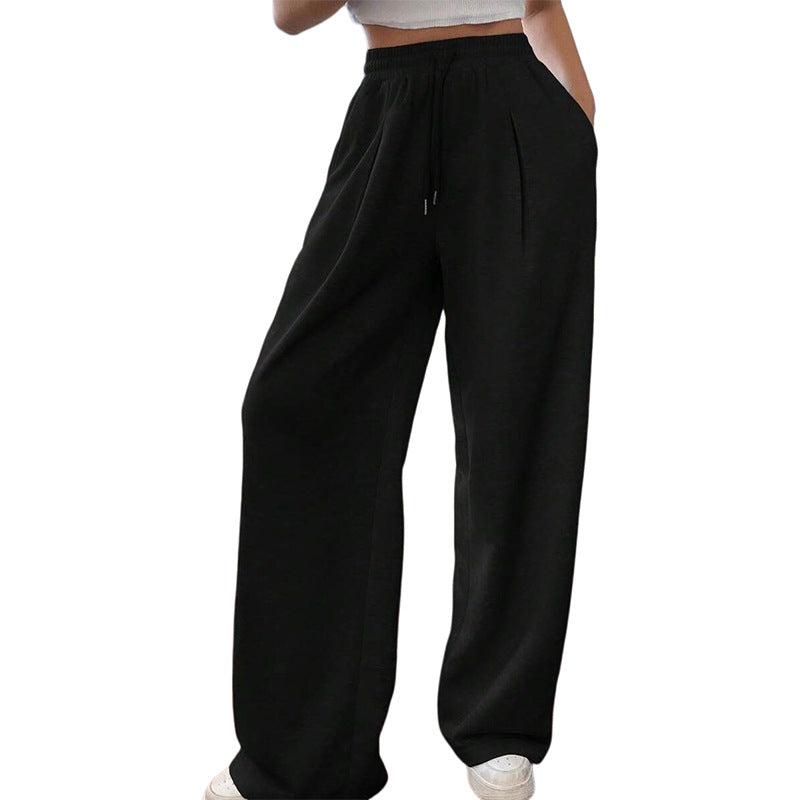Women's High Waist Wide Leg Sweatpants Cotton Lounge Pants