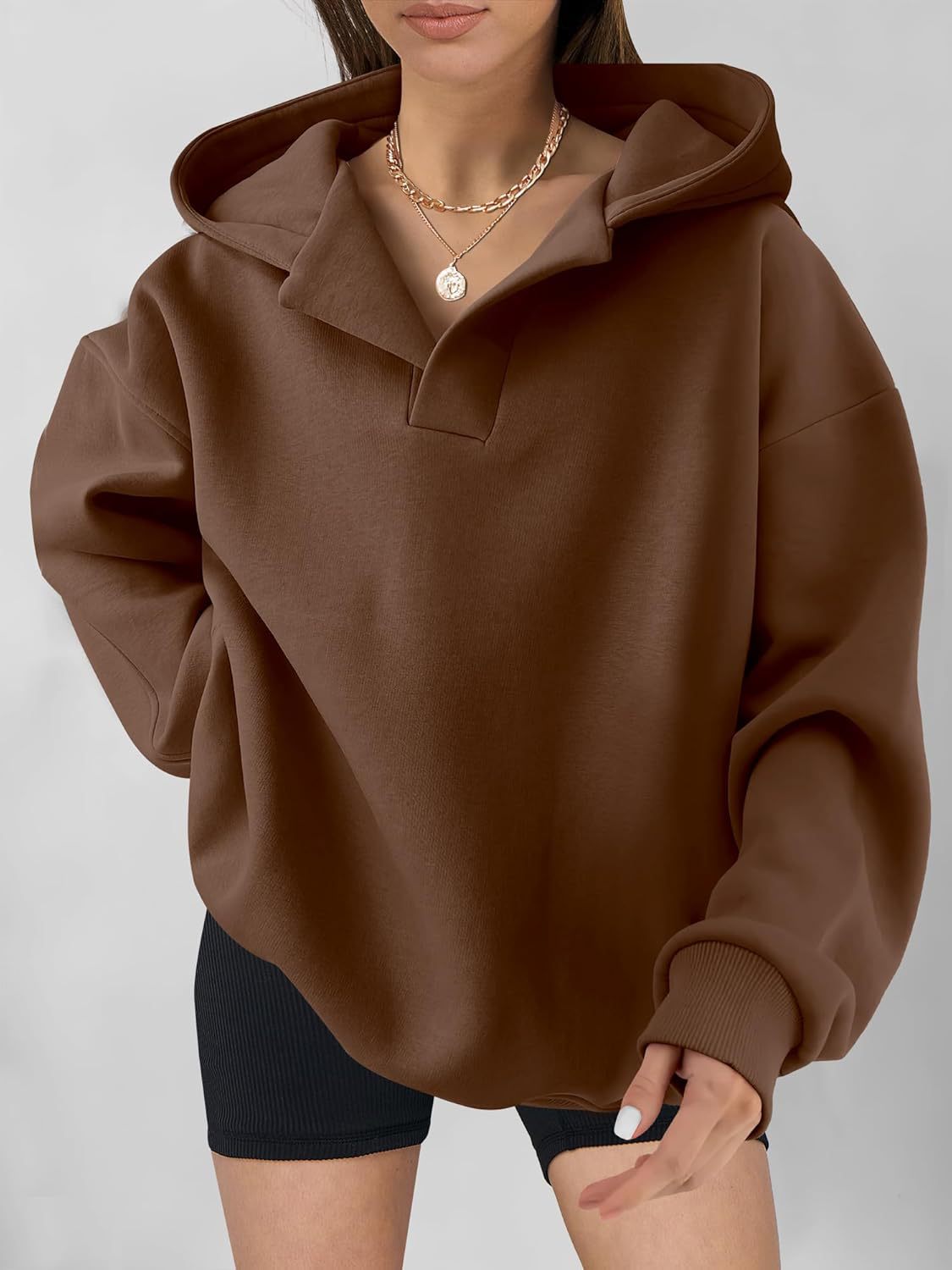 Women's Oversized Hoodie Casual Long Sleeve Solid Pullover