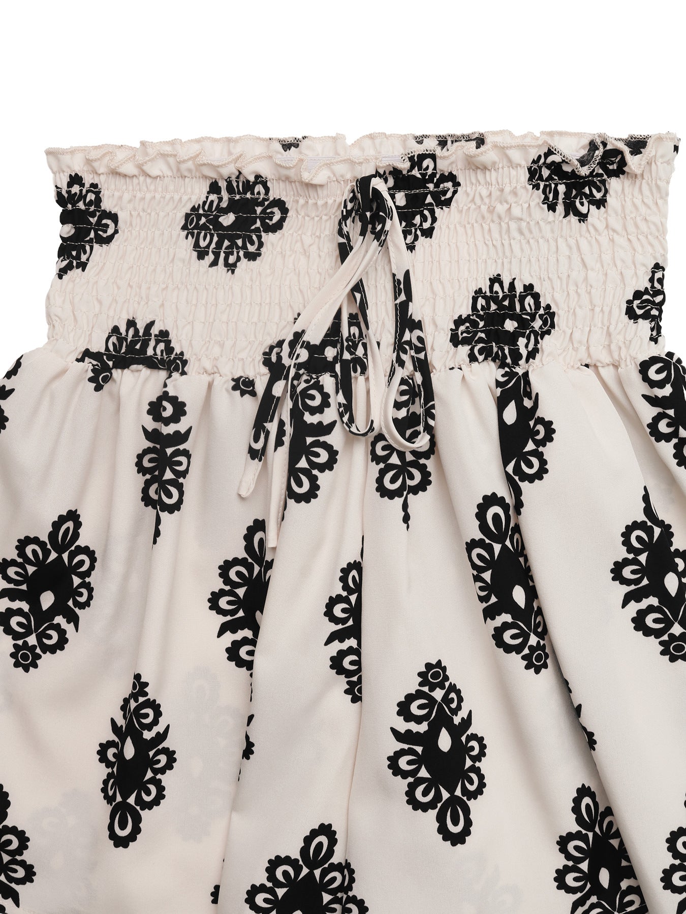 Boho Print High Waist Drawstring Shorts for Summer