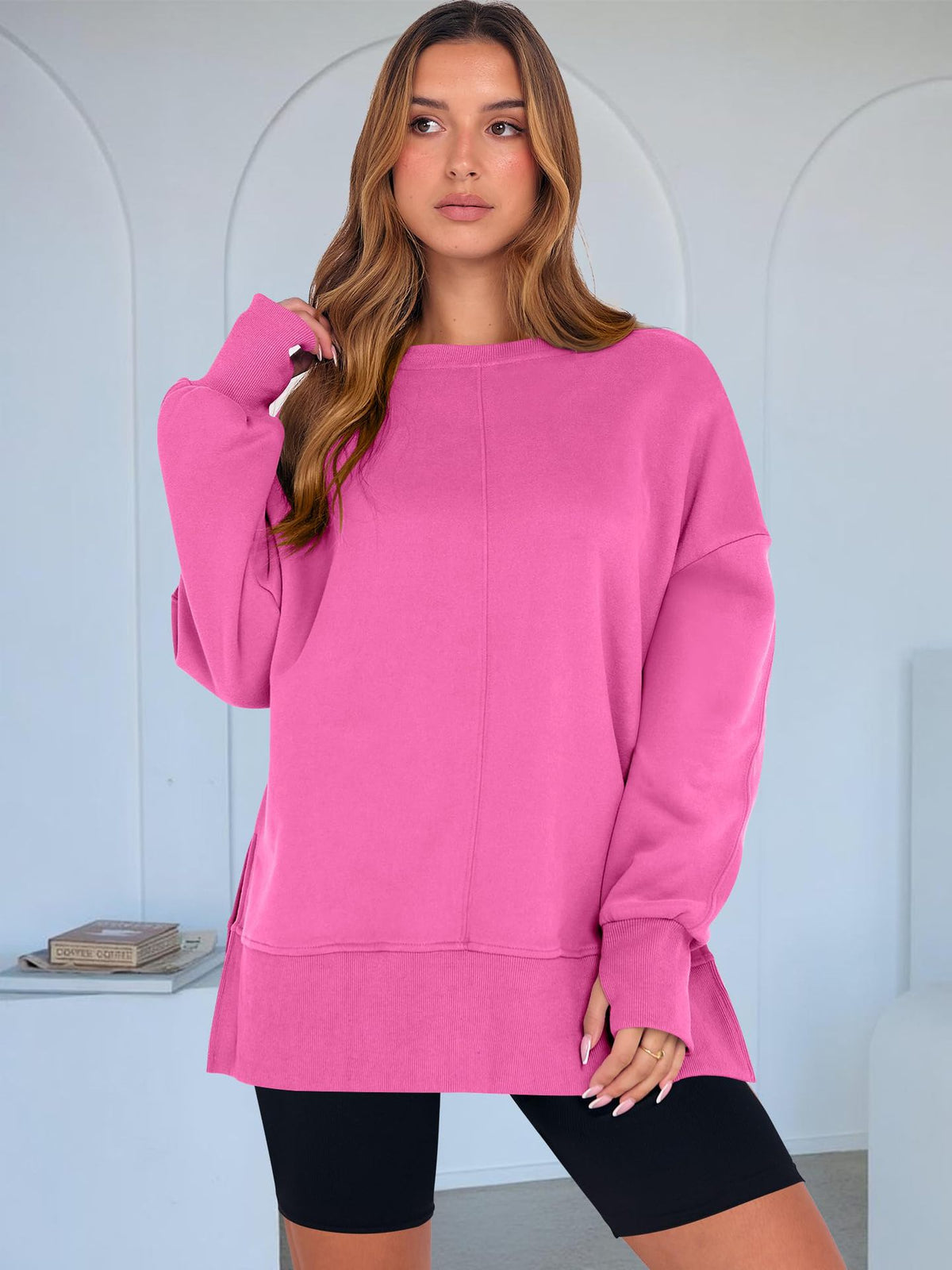 Women's Oversized Crewneck Sweatshirt Long Sleeve Pullover