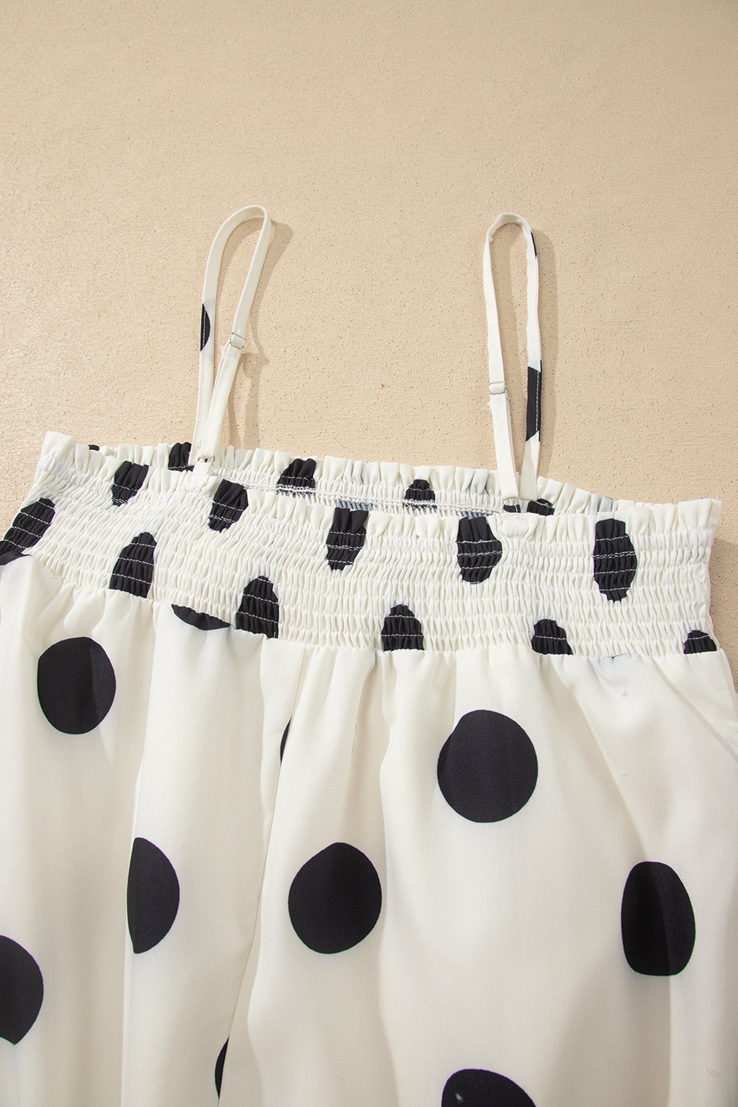 Polka Dot Polyester Maxi Dress Resort Vacation Spaghetti Straps  Sundress