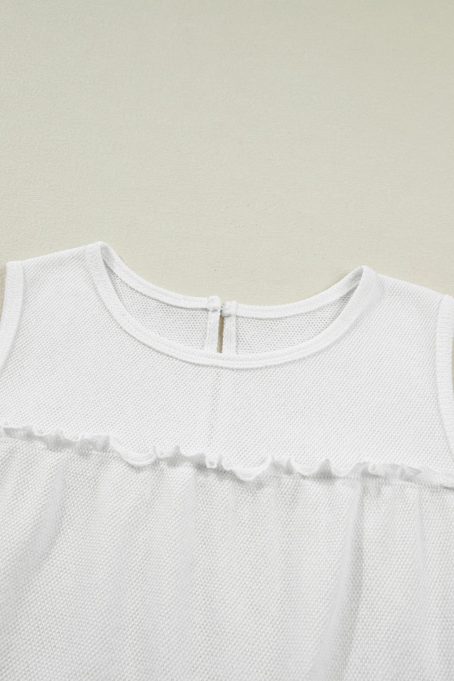 Dark Grey Tiered Frill Trim A-line Tank Top