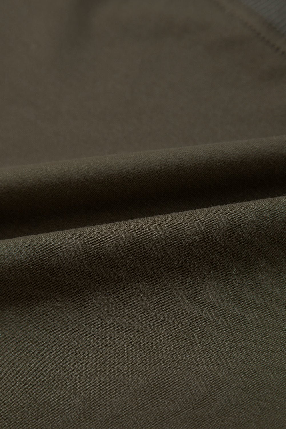 Pale Khaki Sweatshirt Poplin Mini Dress