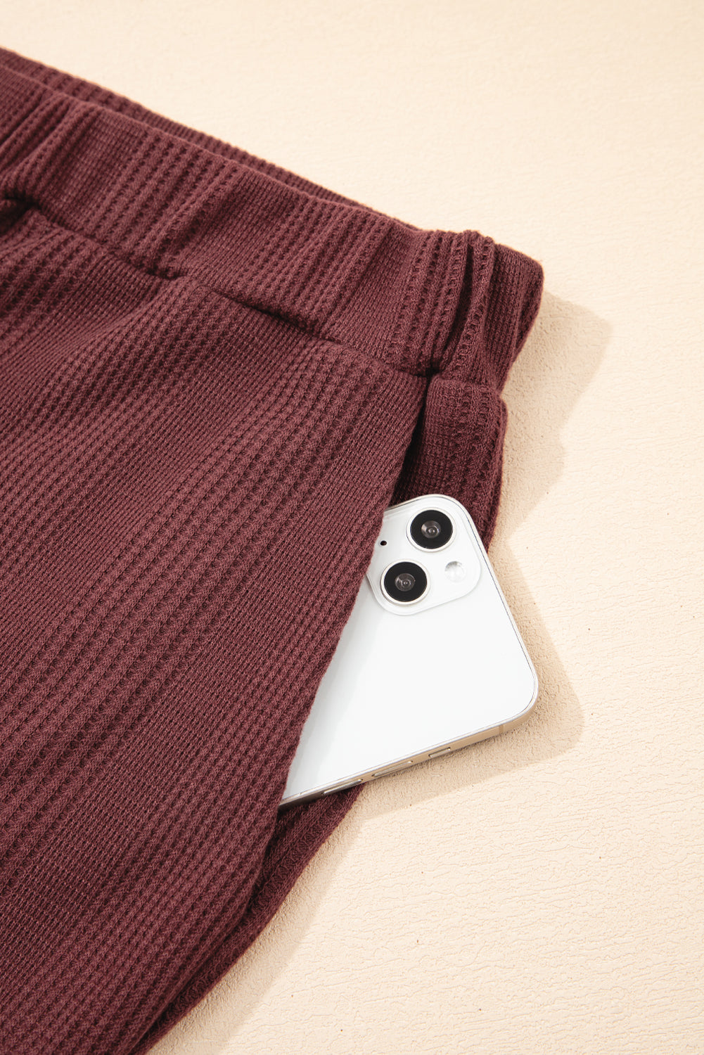 Duffel Green Solid Color Ribbed Ruffle Tank Top and Pants Set