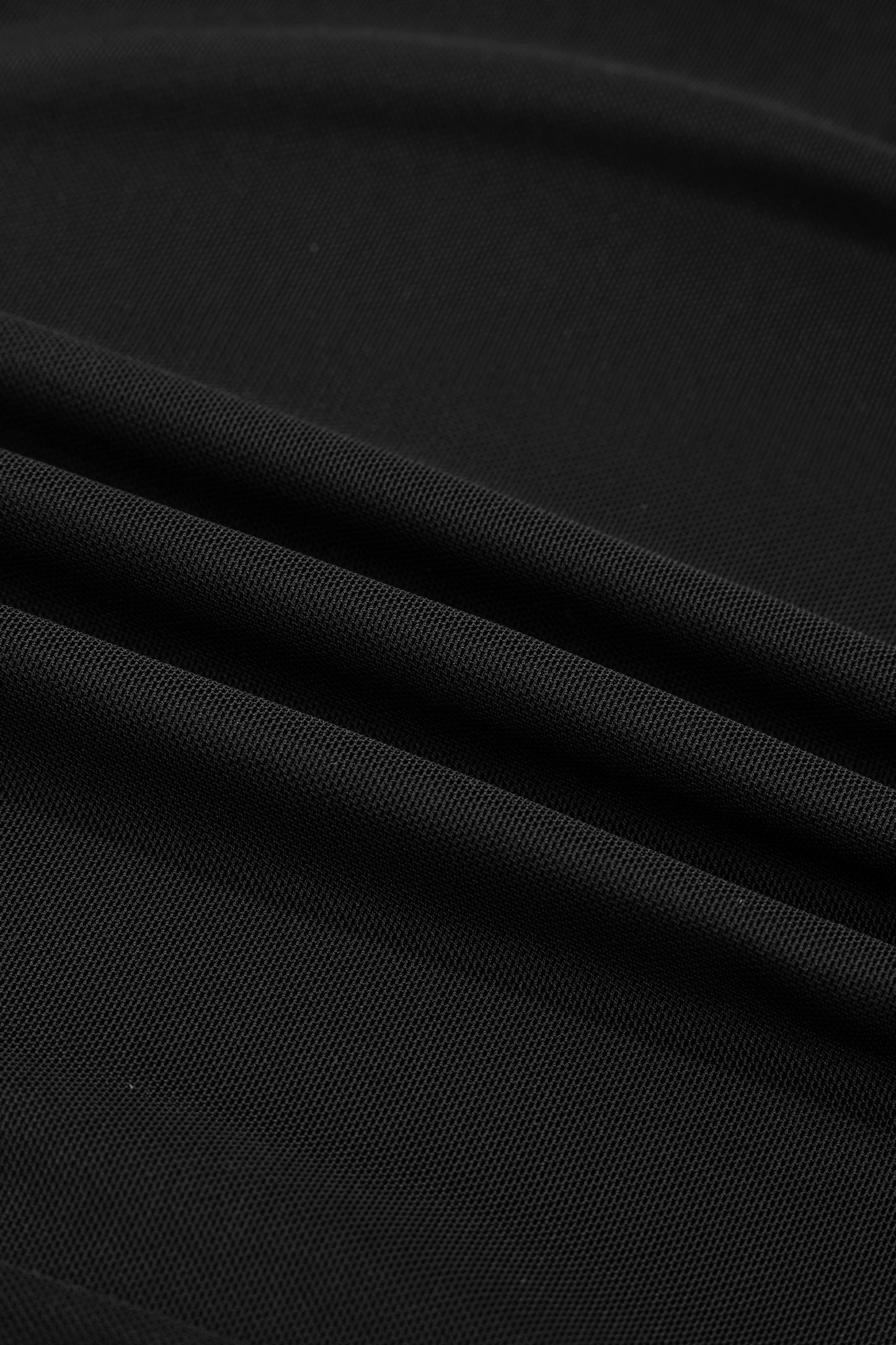 Coffee Sheer Mesh Patchwork High Neck Long Sleeve Top