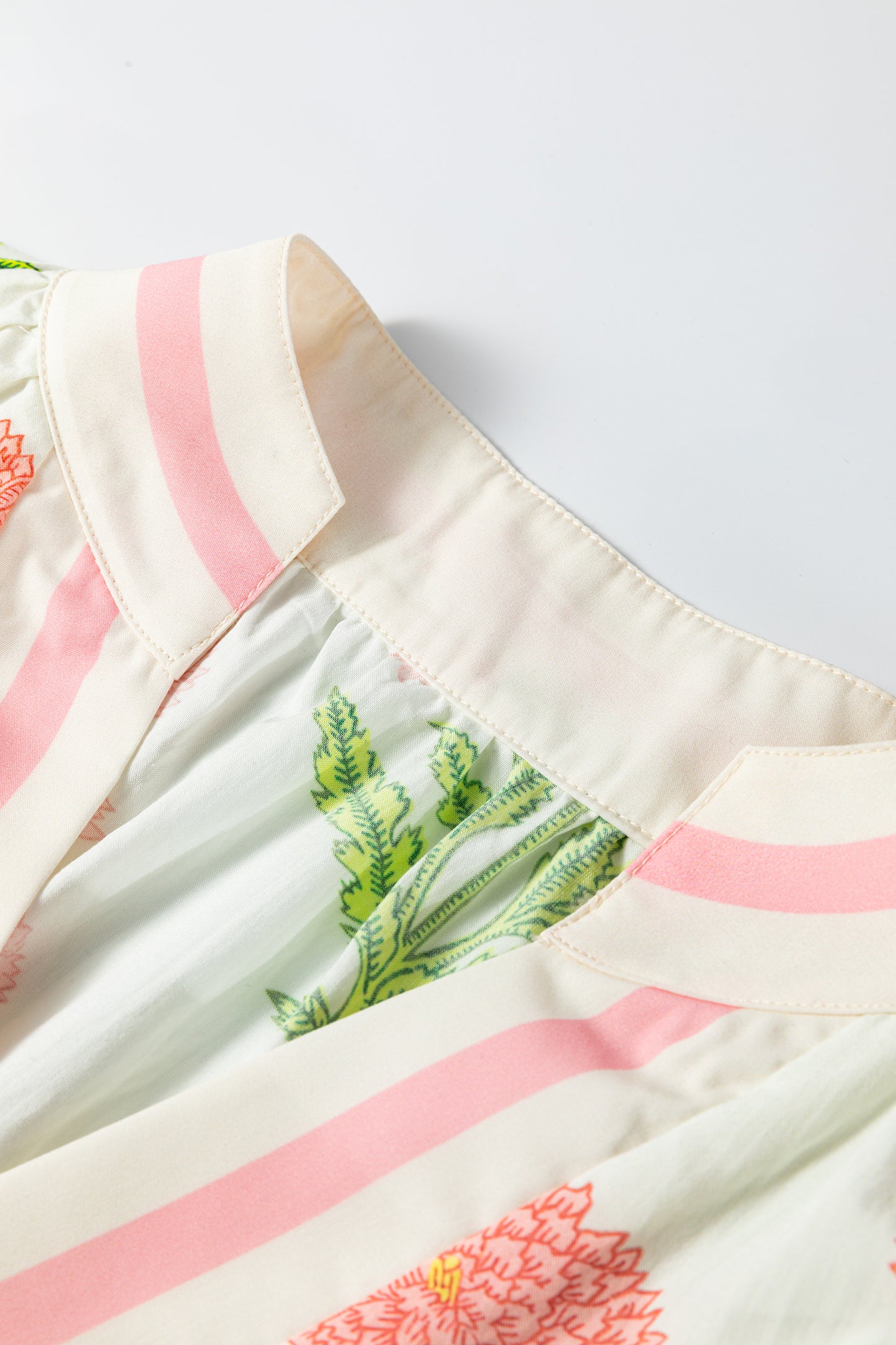 Casual Wild Flower Print V Neck 3/4 Sleeve Blouse