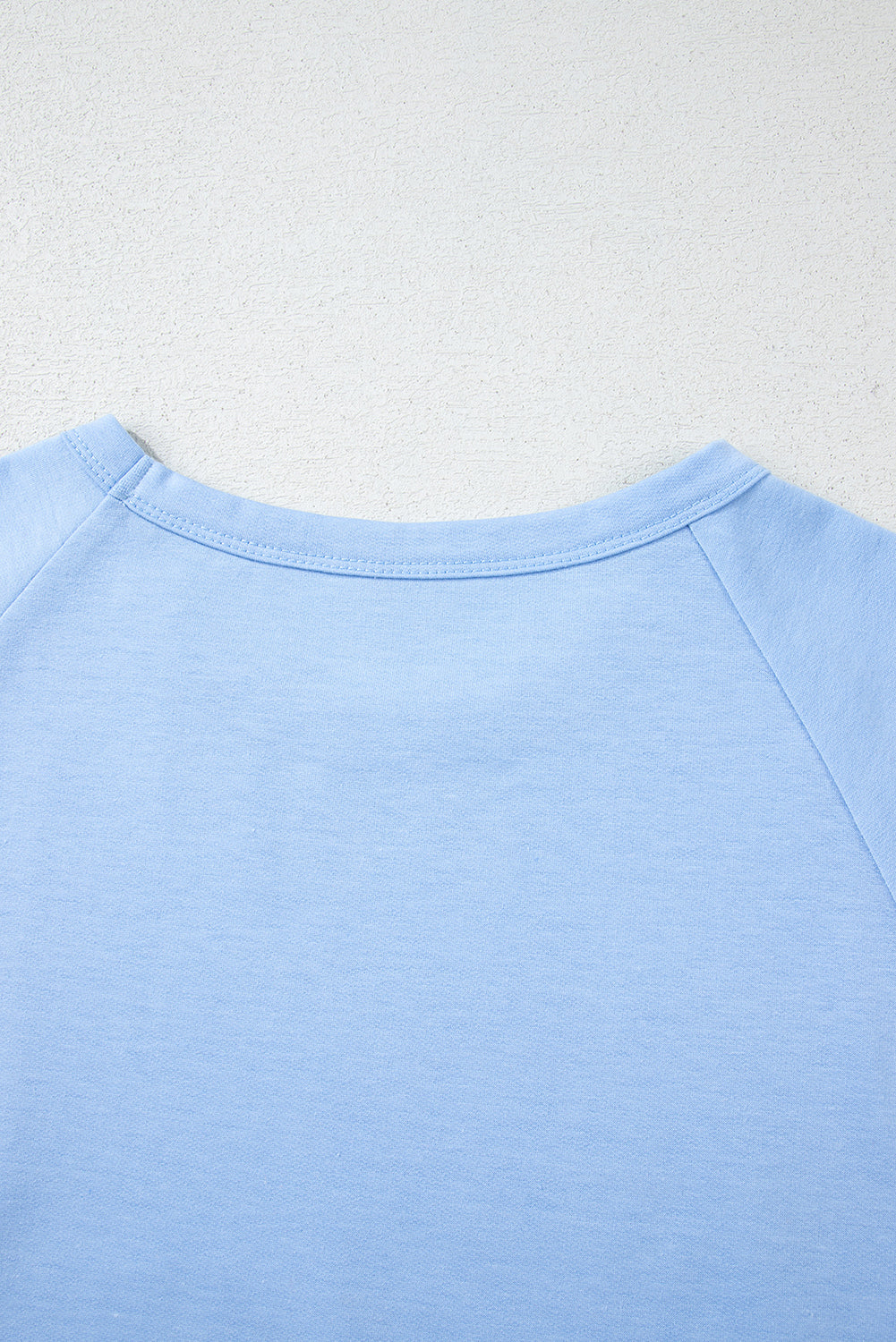 Solid Color Striped Patch Front Casual Tee