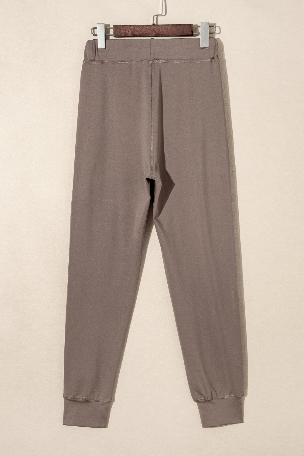 Moss Green Drawstring Waist Pocketed Joggers