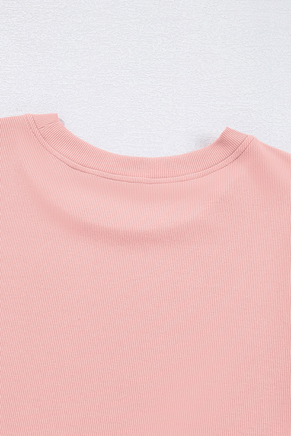 Black Ribbed Pearl Beaded Puff Sleeve Top