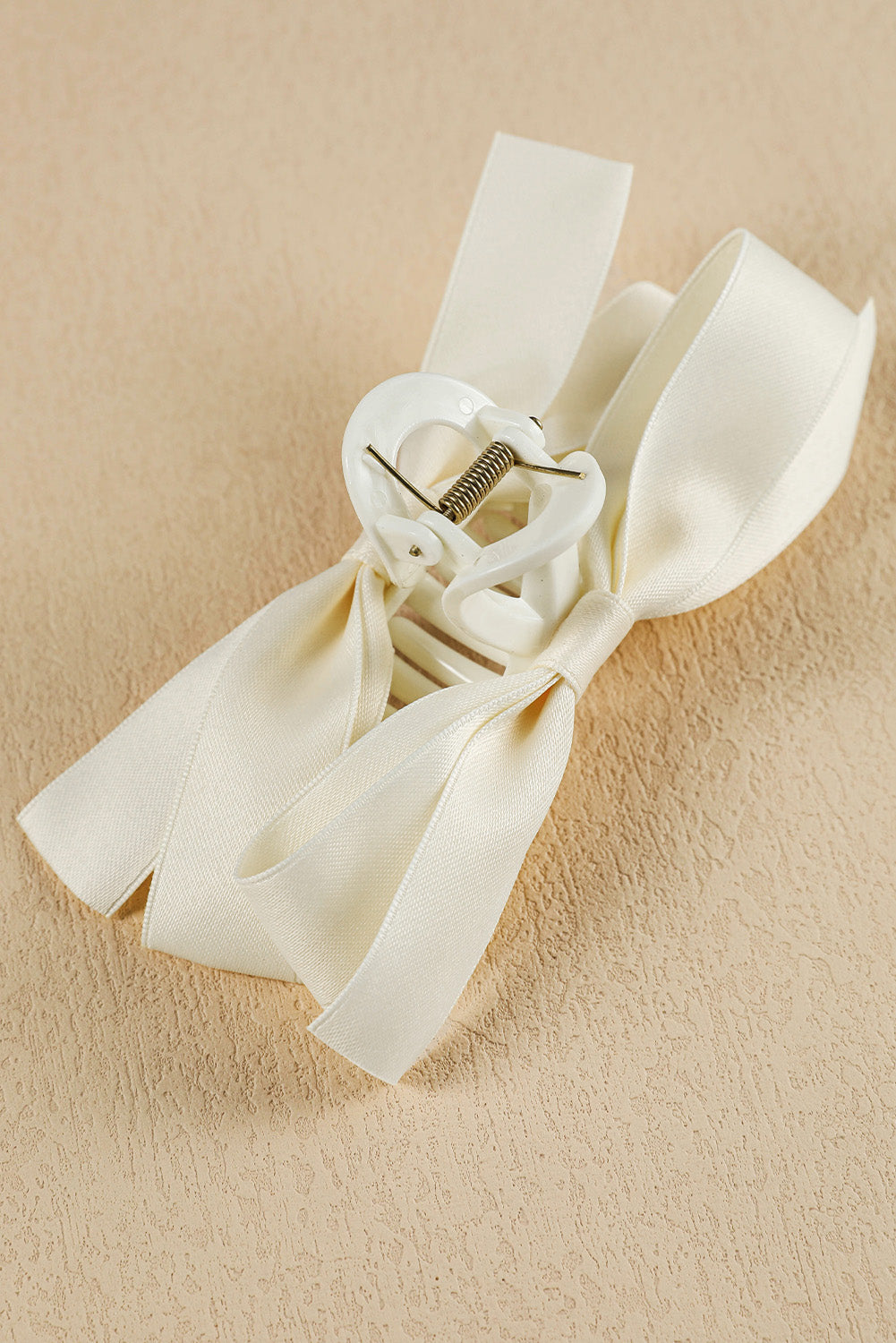 Solid Color Bow Decor Large Hair Claw Clip