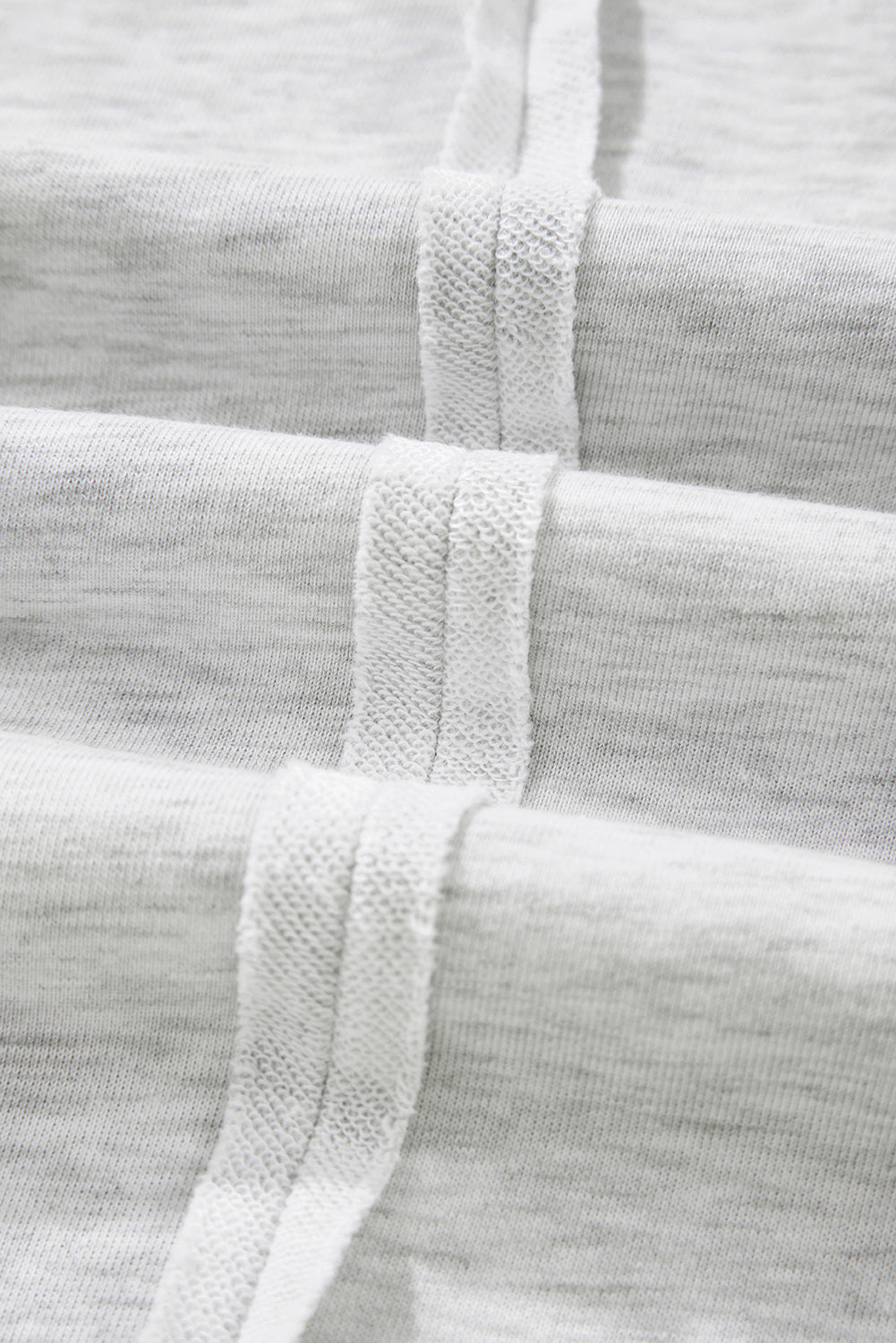 Light Grey Faded Varsity Print Loose Pullover Top