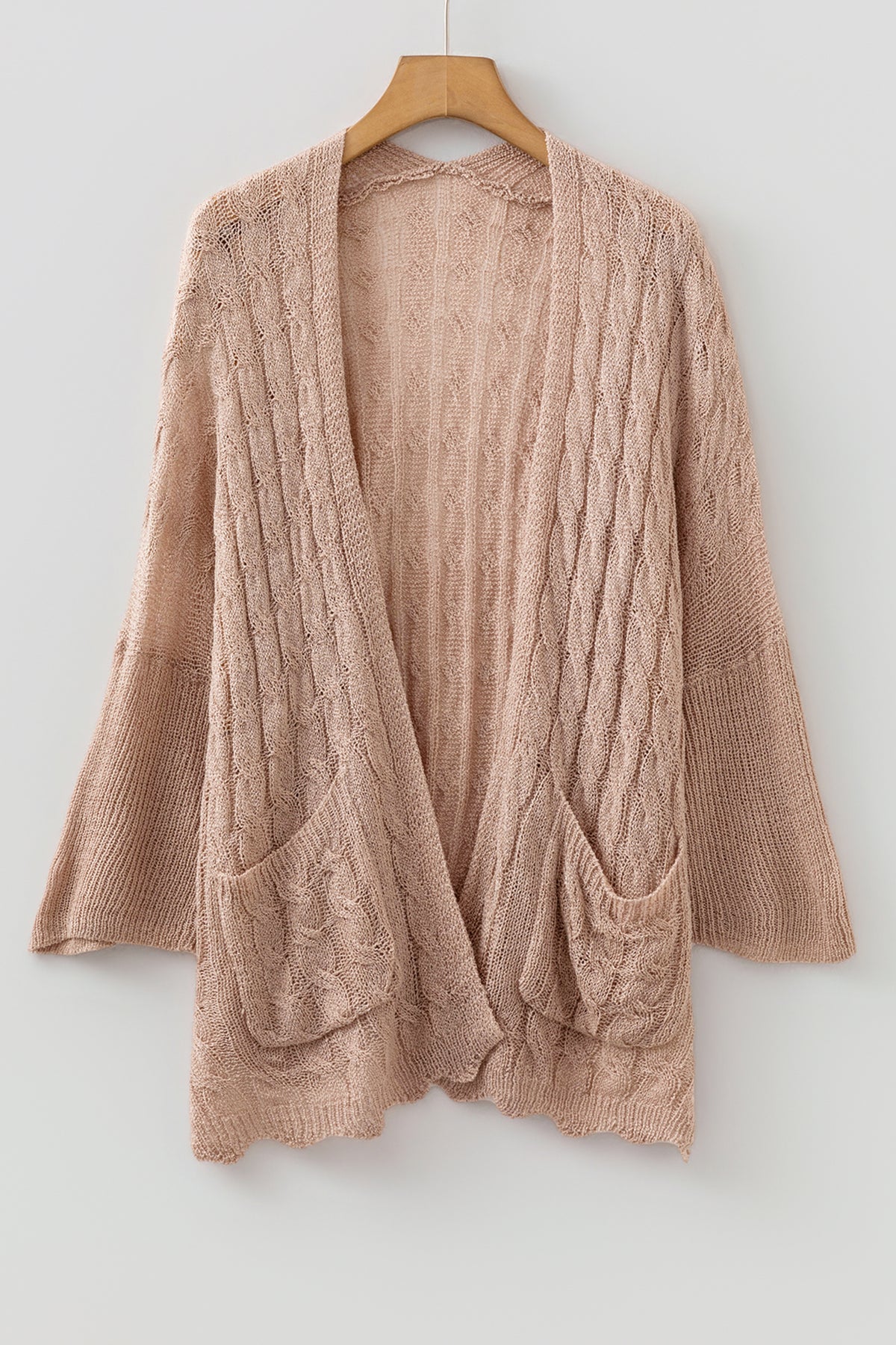 Open Knit Acrylic Cardigan Beach Boho Lightweight