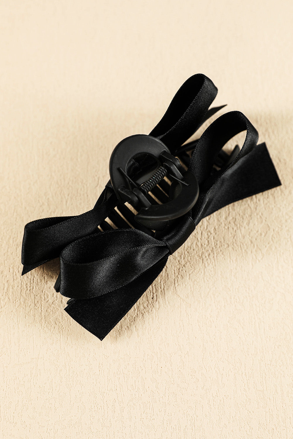 Solid Color Bow Decor Large Hair Claw Clip