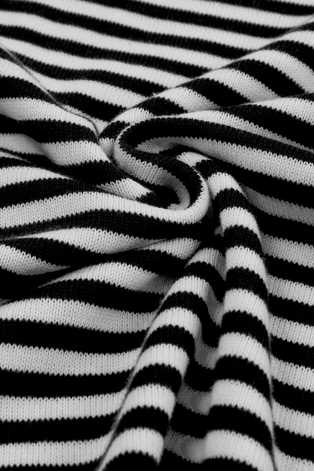 Contrast Trimmed Striped Drop Shoulder Sweater