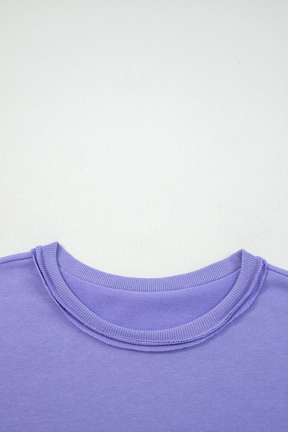 Peach Blossom Floral Applique Baggy Pullover Sweatshirt