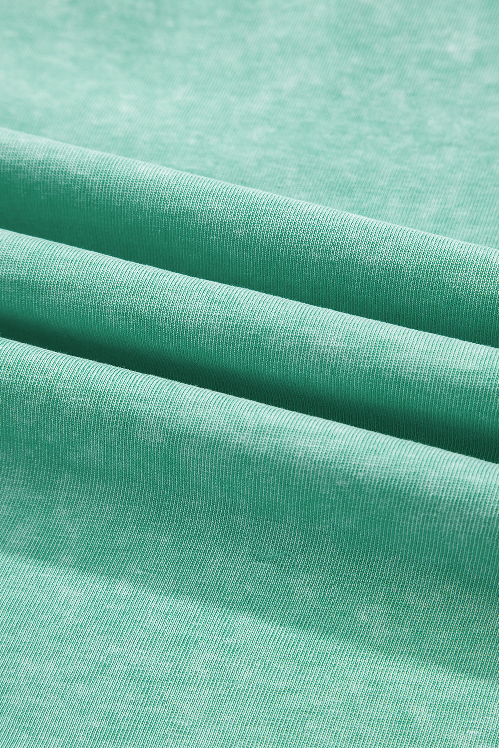 Sea Green Mineral Wash Patched Chest Pocket Casual Tank Top