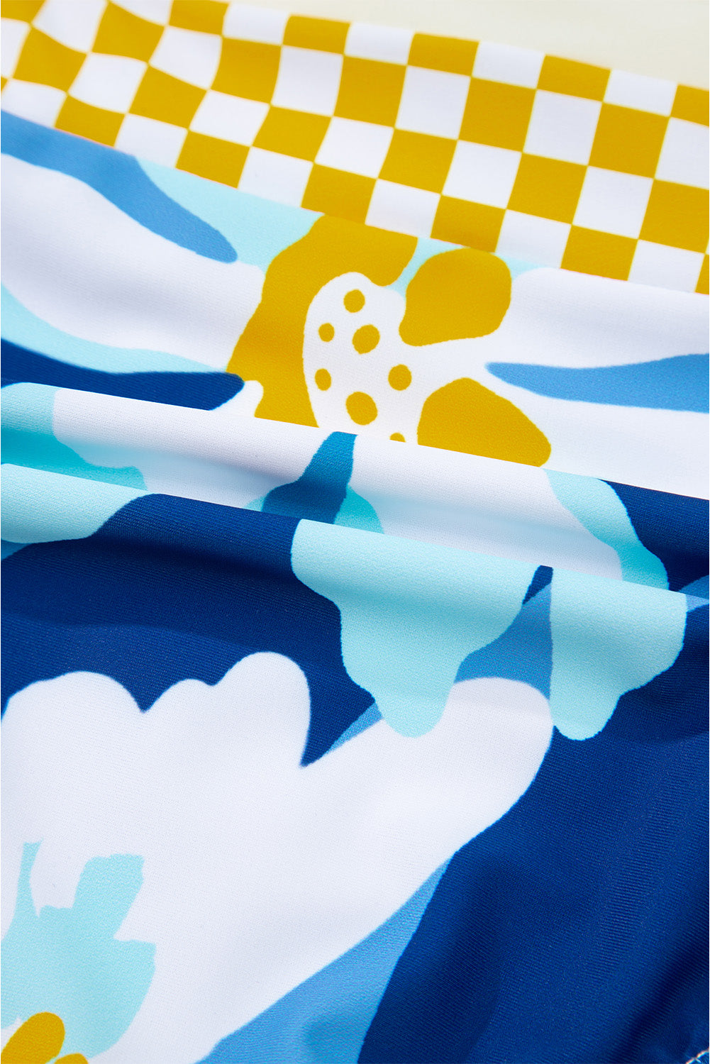 Green Floral Print Racerback Cutout High Waist 2pcs Bikini