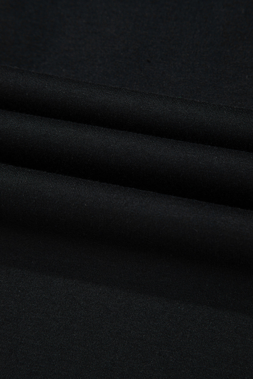Solid Color Striped Patch Front Casual Tee