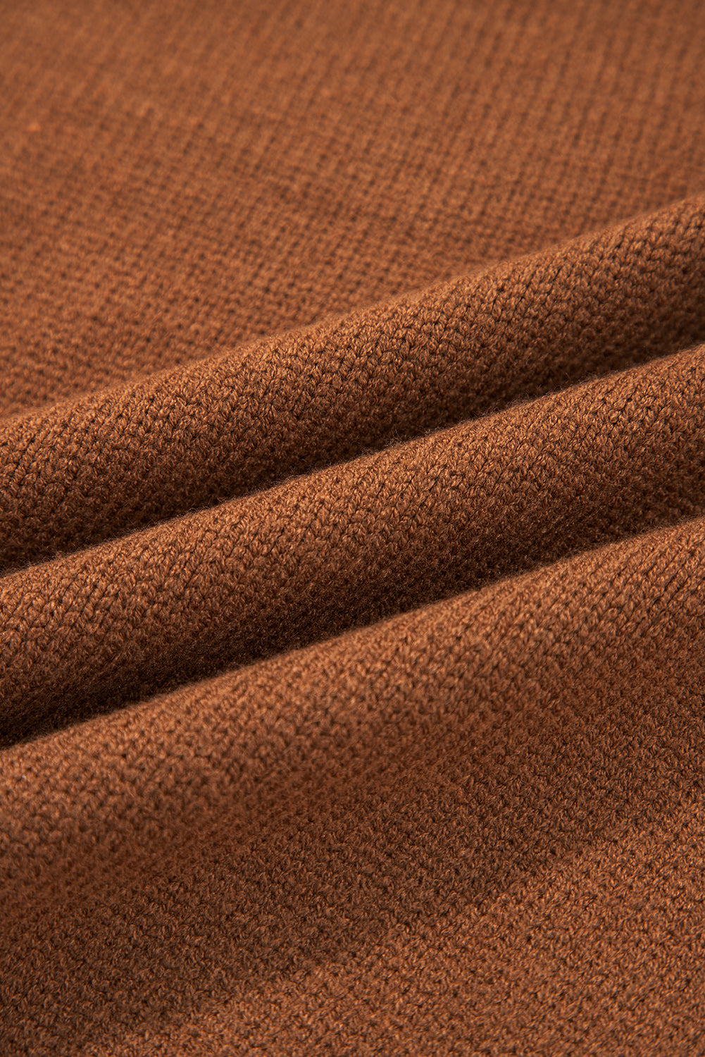 Flamingo Collared V Neck Ribbed Edge Sexy Elegant Sweater