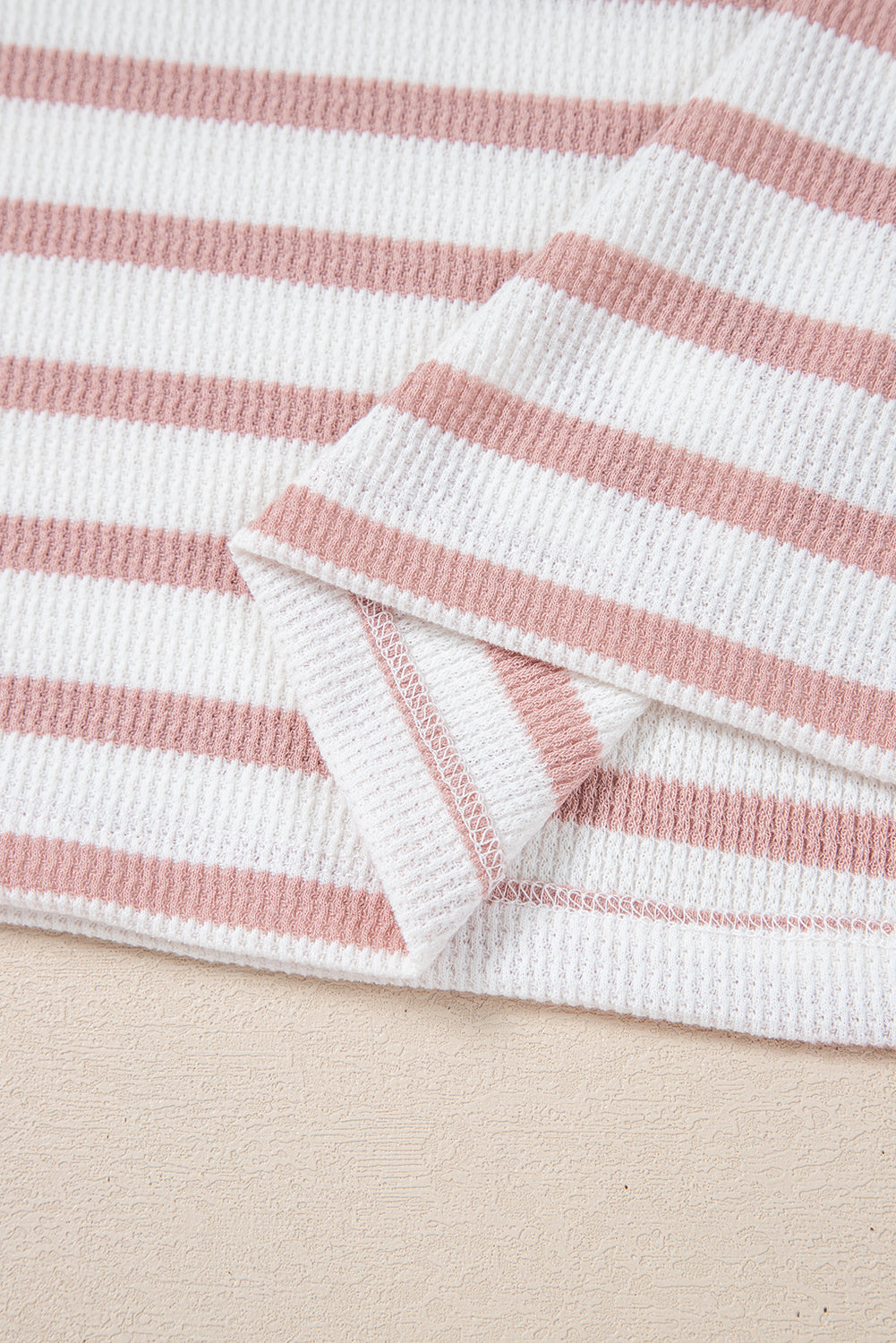 Striped Plus Size Pocket T-Shirt in Pink