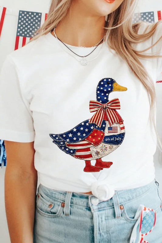 Star Cotton Blend Graphic Tee Patriotic Boutique