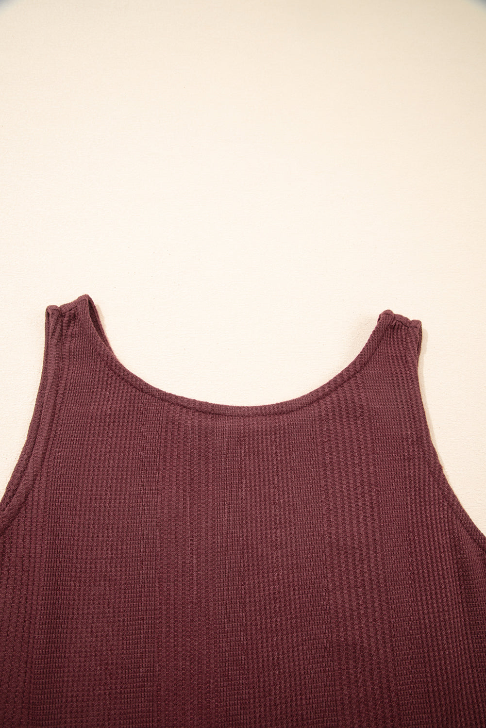 Duffel Green Solid Color Ribbed Ruffle Tank Top and Pants Set