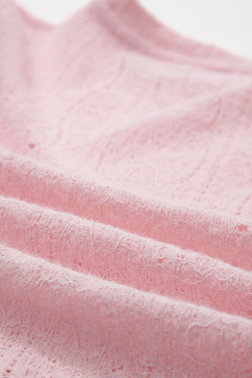 Jet Stream Semi Sheer Lace Long Sleeve Cropped Top