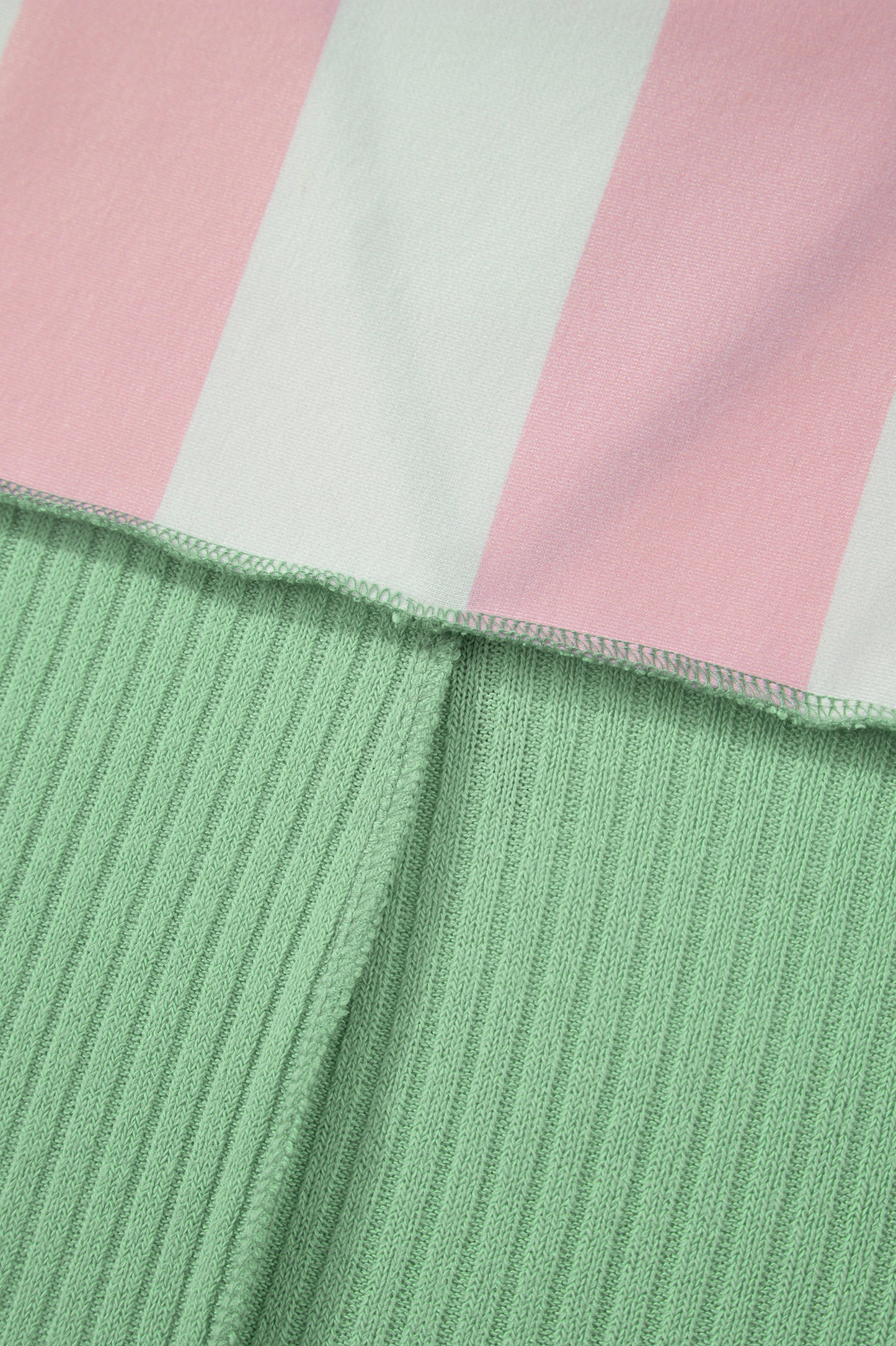 Striped Knit Top Oversized Color Block Boutique Tee