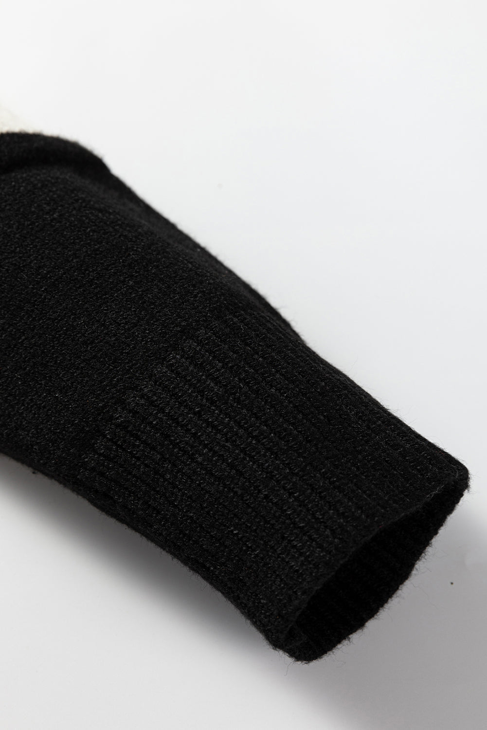 Brown Colorblock Crew Neck Drop Shoulder Sweater