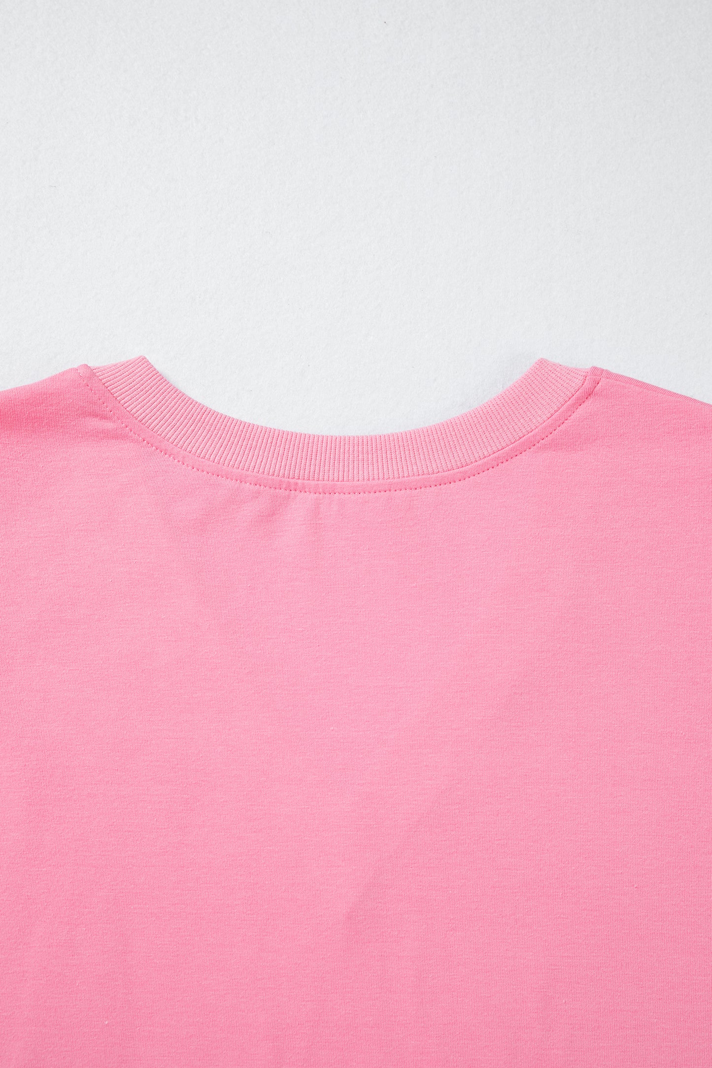 Bonbon Solid Color V Neck Short Puff Sleeve Blouse