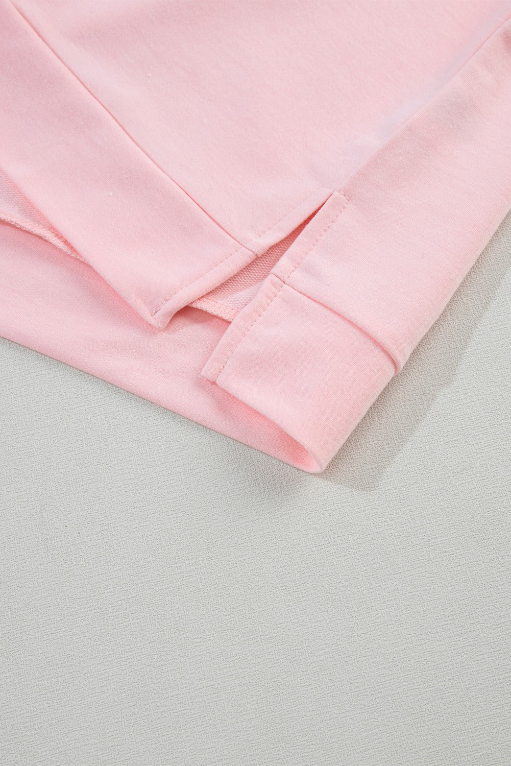 Pink Collared V Neck Puff Sleeve T-shirt