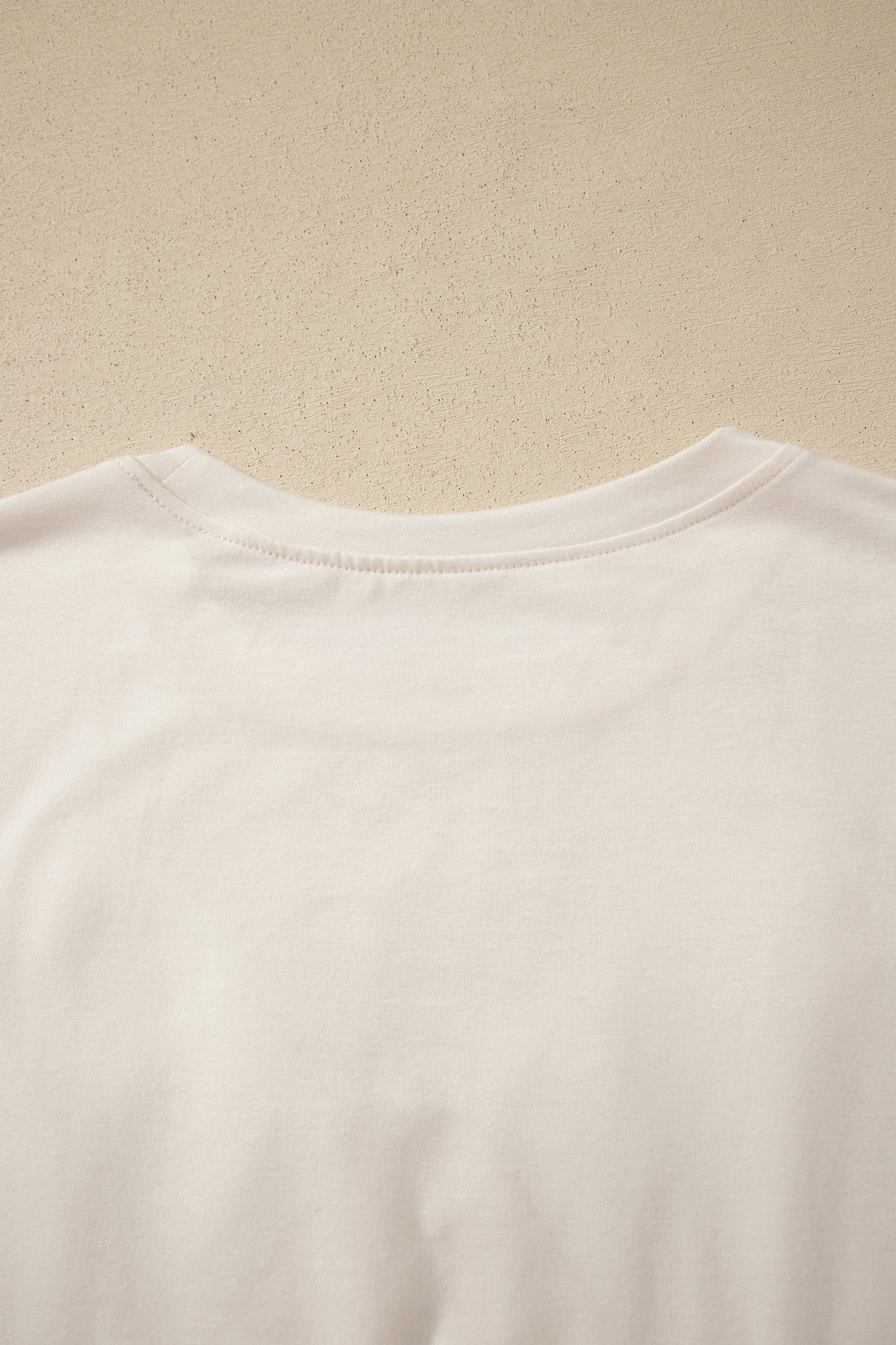 Patchwork Polyester Tee Casual Shift Short Sleeve